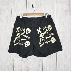 Vintage Hallmark Skull Bone Boxer Shorts Shake Rattle Roll Lounge